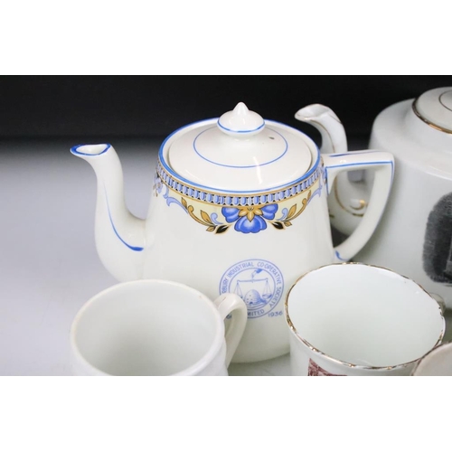 128 - Collection of 19th Century and early 20th Century mostly Cooperative Society commemorative mugs and ... 