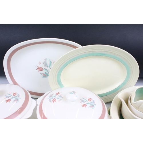 132 - Collection of Mid Century Susie Cooper Crown works ceramics to include two dishes, serving plate gra... 