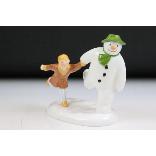 135 - Four Coalport Characters The Snowman figurines to include; The Adventure Begins, Hush Don't Wake The... 