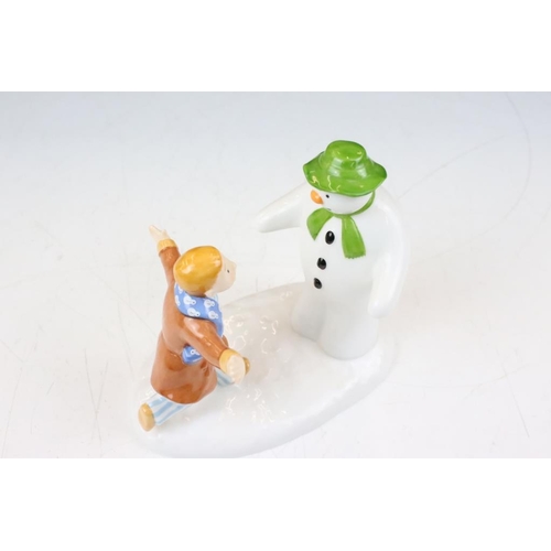 135 - Four Coalport Characters The Snowman figurines to include; The Adventure Begins, Hush Don't Wake The... 