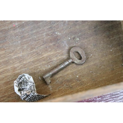 179 - Early 20th Century Edwardian oak desk tidy. The box having a fall front to revealing sectioned inter... 