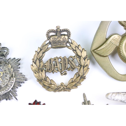 229 - A small collection of military badges to include enamel examples