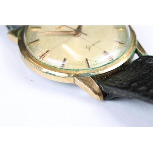 265 - A vintage gents Omega Geneve wristwatch, date function to 3 o'clock, Omega logo to the crown.