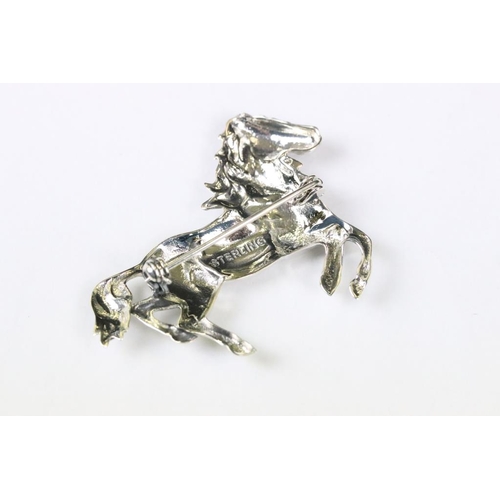 267 - Silver Horse Brooch