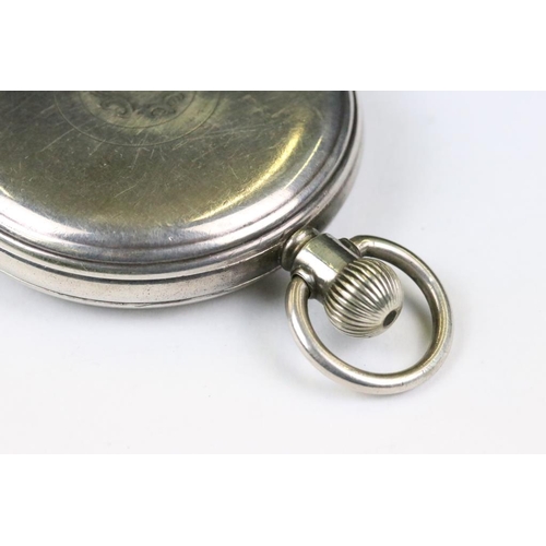 280 - A fully hallmarked sterling silver cased pocket watch together with another pocket watch.