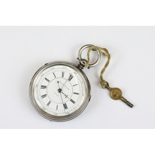 280 - A fully hallmarked sterling silver cased pocket watch together with another pocket watch.