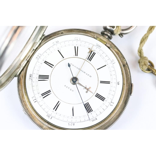 280 - A fully hallmarked sterling silver cased pocket watch together with another pocket watch.