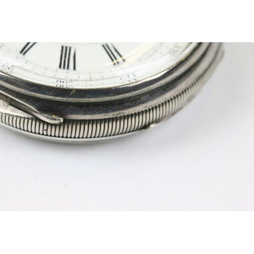 280 - A fully hallmarked sterling silver cased pocket watch together with another pocket watch.