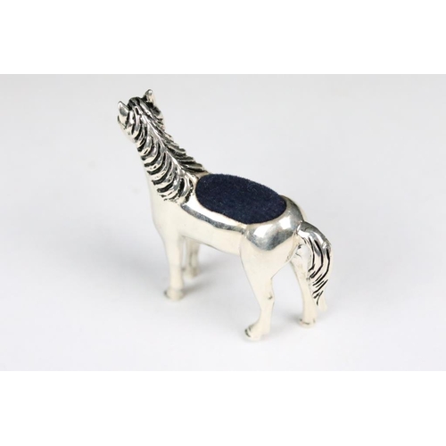 290 - Silver Pincushion in the form of a Horse