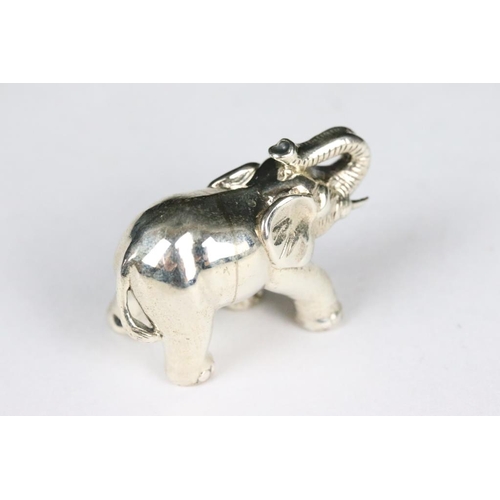 293 - Silver Elephant Figure