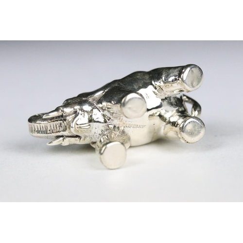 293 - Silver Elephant Figure