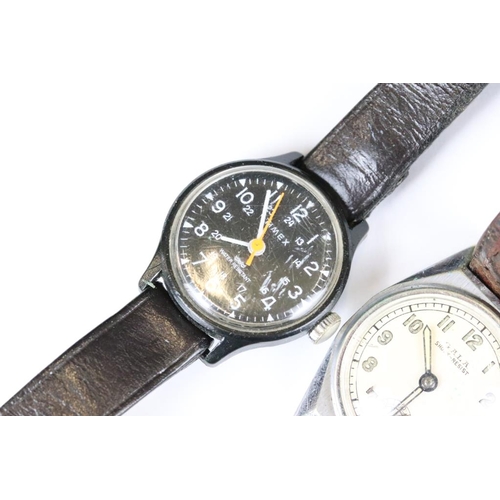 297 - A collection of mixed watches to include Ingersoll and Timex examples.