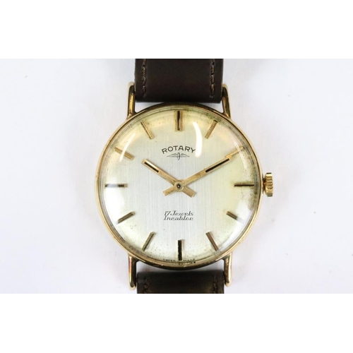 302 - Boxed Gents Rotary 9ct Gold Watch