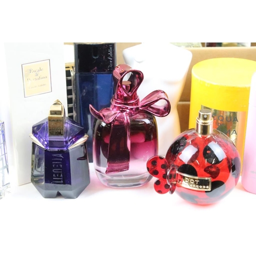 321 - A collection of perfume and scent dummy display bottles to include Yves Saint Laurent, Prada, Jean P... 