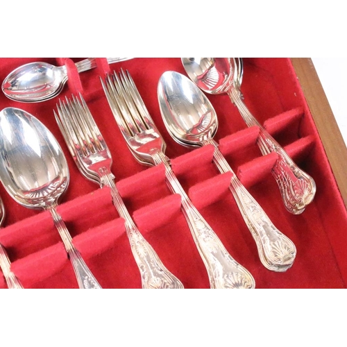 330 - A canteen of silver plated cutlery.