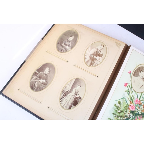 380 - Large collection of Victorian CDV / carte de visite photographs, housed within six leather albums an... 