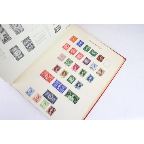 382 - Collection of British stamps contained within three albums, to include a Stanley Gibbons Windsor Alb... 