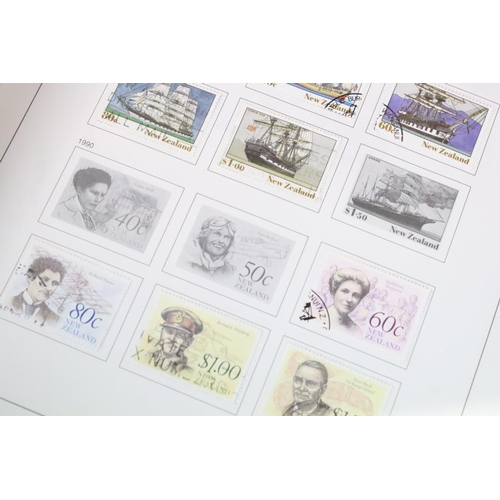 385 - Collection of British Commonwealth stamps contained within five Davo albums, to include 2 x New Zeal... 