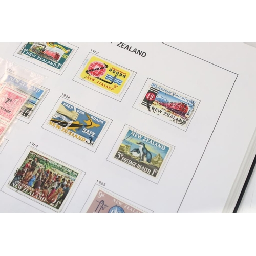 385 - Collection of British Commonwealth stamps contained within five Davo albums, to include 2 x New Zeal... 