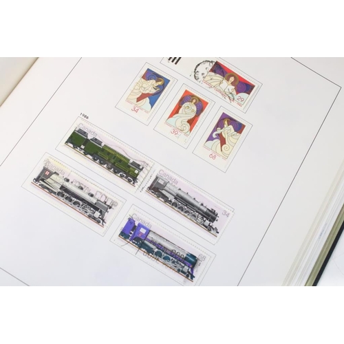 385 - Collection of British Commonwealth stamps contained within five Davo albums, to include 2 x New Zeal... 