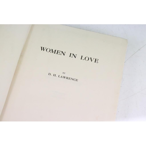 372 - 'Women In Love' by D H Lawrence, published in New York, privately printed for subscriber only 1920. ... 