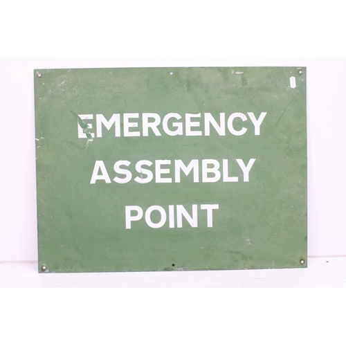 548 - Metal 'Emergency Assembly Point ' Sign, 61cm x 46cm