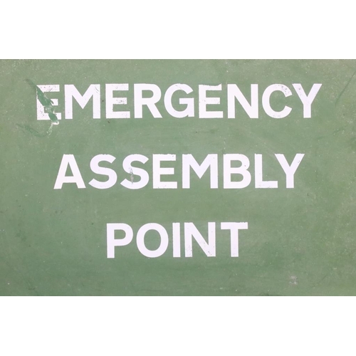 548 - Metal 'Emergency Assembly Point ' Sign, 61cm x 46cm