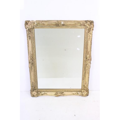 549 - Late 19th / Early 20th century Gilt Framed Rectangular Mirror, 63cm x 82cm