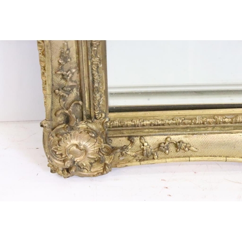 549 - Late 19th / Early 20th century Gilt Framed Rectangular Mirror, 63cm x 82cm