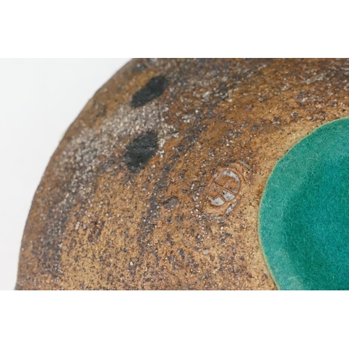 23 - Robert Fournier (1915-2008) - A studio pottery stoneware crater bowl of pebble form, studio mark to ... 