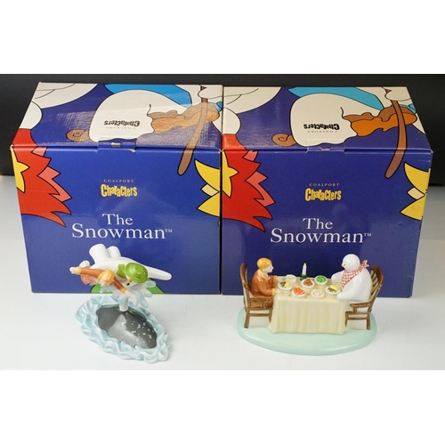 26 - Two boxed Coalport Characters ' The Snowman ' ltd edn porcelain figure groups with certificates, to ... 