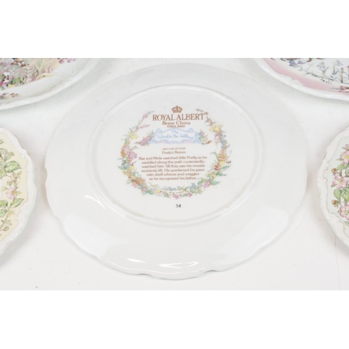 109 - Four Royal Albert 'The Wind in the Willows' plates to include The Picnic, Portly's Return, Autumn in... 