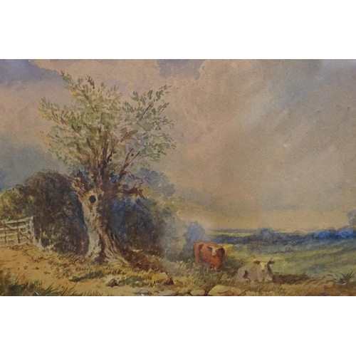 471 - David Cox (1753 - 1859), Near Wrotham, watercolour, gilt framed, signed lower left and dated 1852, g... 