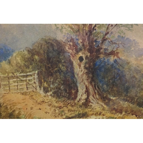 471 - David Cox (1753 - 1859), Near Wrotham, watercolour, gilt framed, signed lower left and dated 1852, g... 