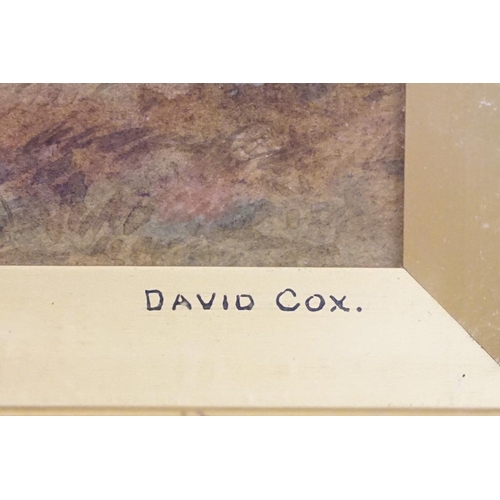 471 - David Cox (1753 - 1859), Near Wrotham, watercolour, gilt framed, signed lower left and dated 1852, g... 