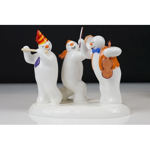 49 - Two boxed Coalport Characters ' The Snowman ' ltd edn porcelain figure groups with certificates, to ... 