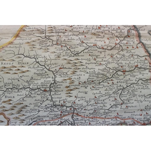 478 - Three maps by Robert Morden, comprising: Darbyshire map, hand coloured engraving, 36.5 x 42cm, Surre... 