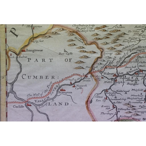 478 - Three maps by Robert Morden, comprising: Darbyshire map, hand coloured engraving, 36.5 x 42cm, Surre... 