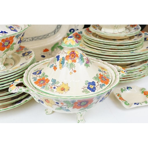 60 - Late 19th / early 20th century Masons Ironstone floral dinner ware, pattern no. c2639, to include 2 ... 