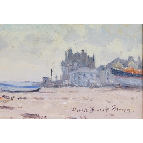 484 - Hugh Boycott Brown (1909 - 1990), Beached Boats, oil on board, signed lower right, gallery label ver... 