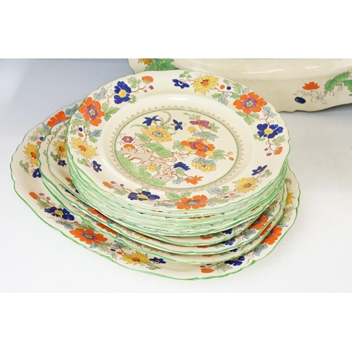 60 - Late 19th / early 20th century Masons Ironstone floral dinner ware, pattern no. c2639, to include 2 ... 