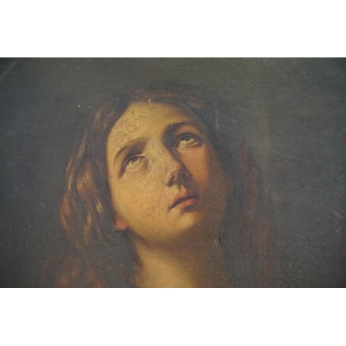 487 - Continental School, Mary Magdalene, oil on canvas, 61 x 51cm