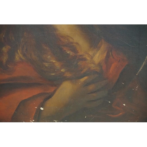 487 - Continental School, Mary Magdalene, oil on canvas, 61 x 51cm