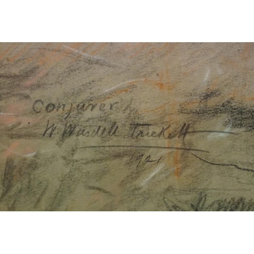 489 - William Wasdell Trickett (fl. 1929 - 1939), Conjurer, pastel, signed lower left, titled and dated 19... 