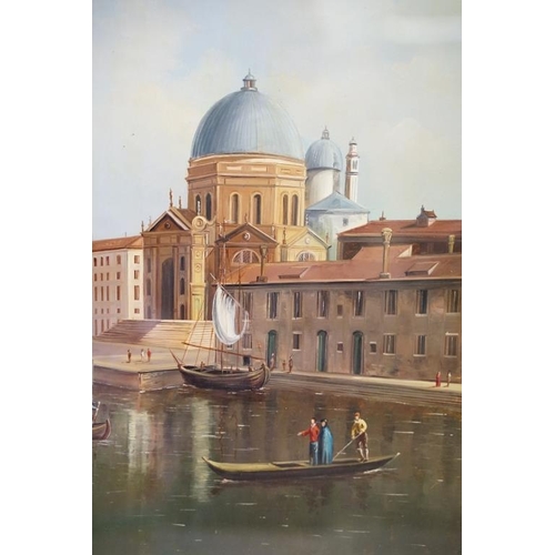 490 - Continental School, Venice scene, oil, 45 x 60cm, gilt framed