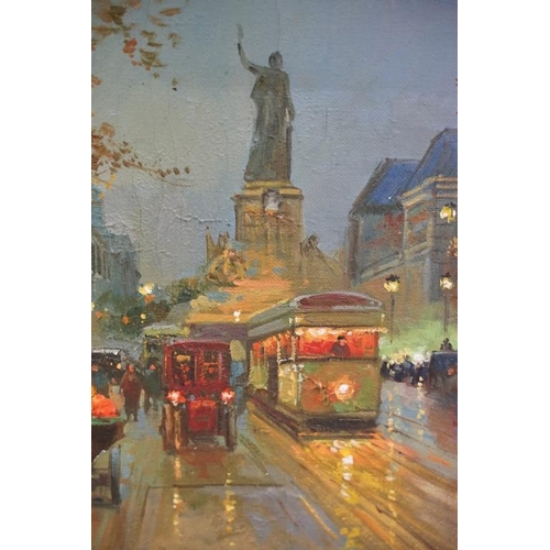 492 - Edouard Leon Cortés (1882 - 1969), Place de la république, oil on canvas, signed lower right, 25 x 4... 