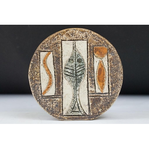 72 - Troika Pottery Wheel Vase with incised & textured decoration, marked 'Troika' to base, with artist m... 