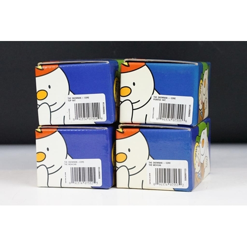 80 - For boxed Coalport Characters ' The Snowman ' porcelain figures to include The Mohican (SMGW42), Top... 