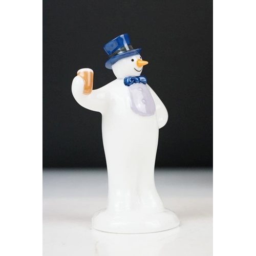 80 - For boxed Coalport Characters ' The Snowman ' porcelain figures to include The Mohican (SMGW42), Top... 