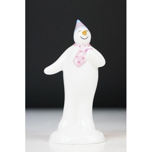 80 - For boxed Coalport Characters ' The Snowman ' porcelain figures to include The Mohican (SMGW42), Top... 